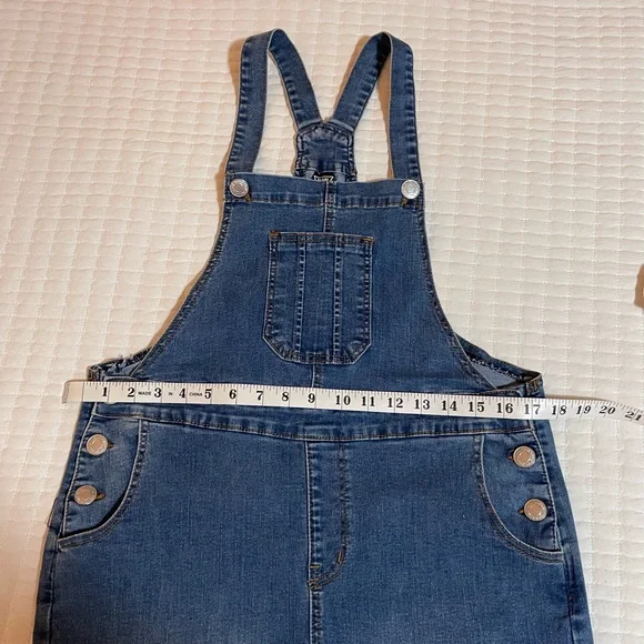Denim Overall Midi Dress with Adjustable Straps - Picture 7 of 11
